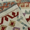 Multi Color ful Flat-Weave Wool Kilim 2' 9" x 4' 3" ft / 85 x 130 cm - No. R37978