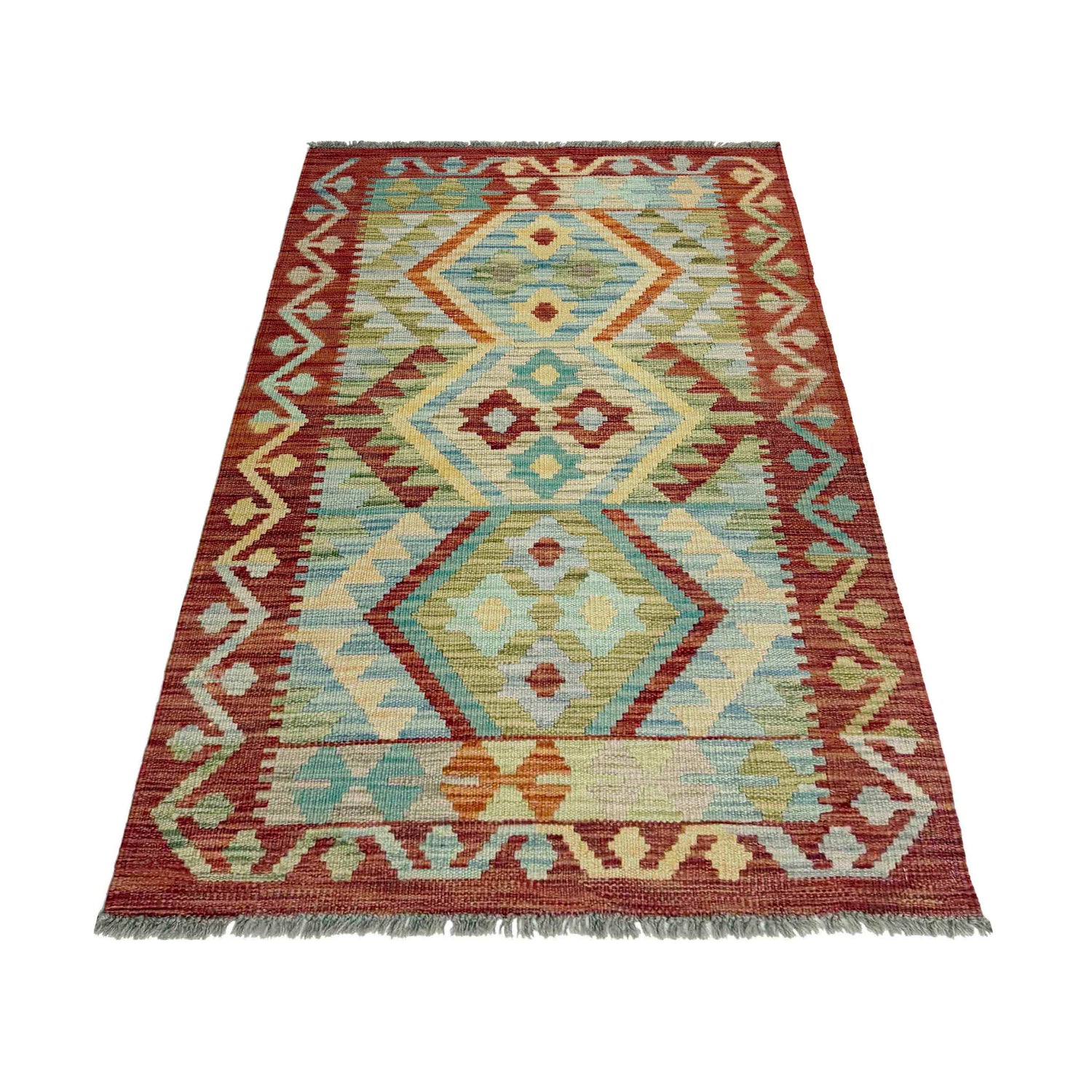 Handmade Vegetable Kelim 2' 7" x 4' 4" ft / 79 x 132 cm - No. R37981