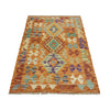 Hand Knotted Afghan Style Kilim 2' 7" x 4' 0" ft / 78 x 122 cm - No. R37984