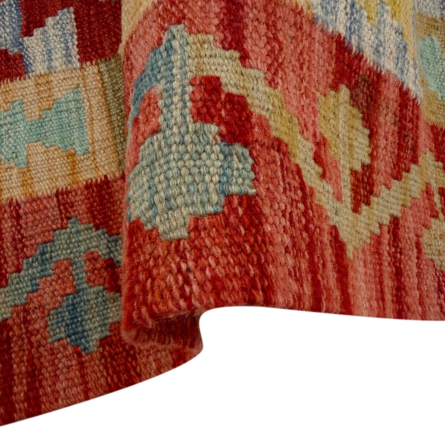 Hand Woven Wool Kelim 2' 6" x 4' 5" ft / 76 x 134 cm - No. R38014