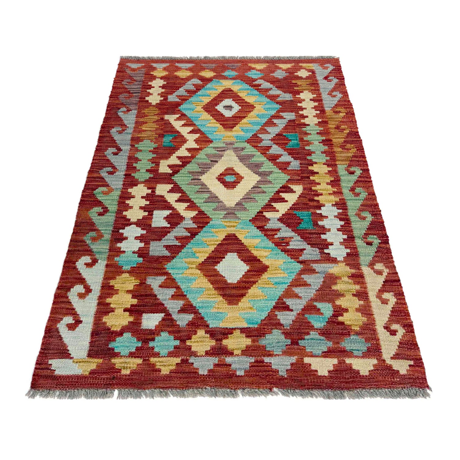 Hand Knotted Flatweave Kilim 2' 5" x 4' 0" ft / 74 x 123 cm - No. R38017