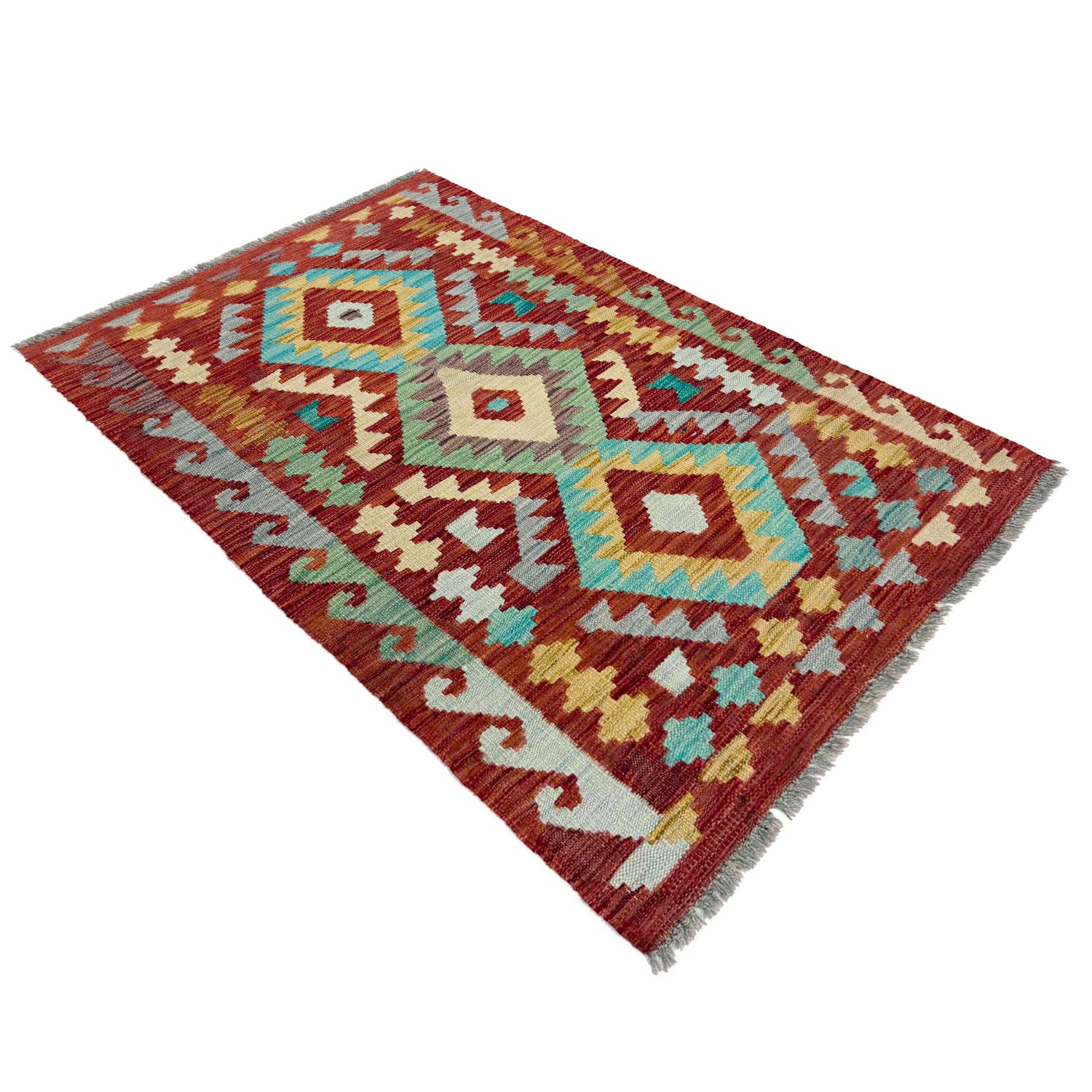 Hand Knotted Flatweave Kilim 2' 5" x 4' 0" ft / 74 x 123 cm - No. R38017