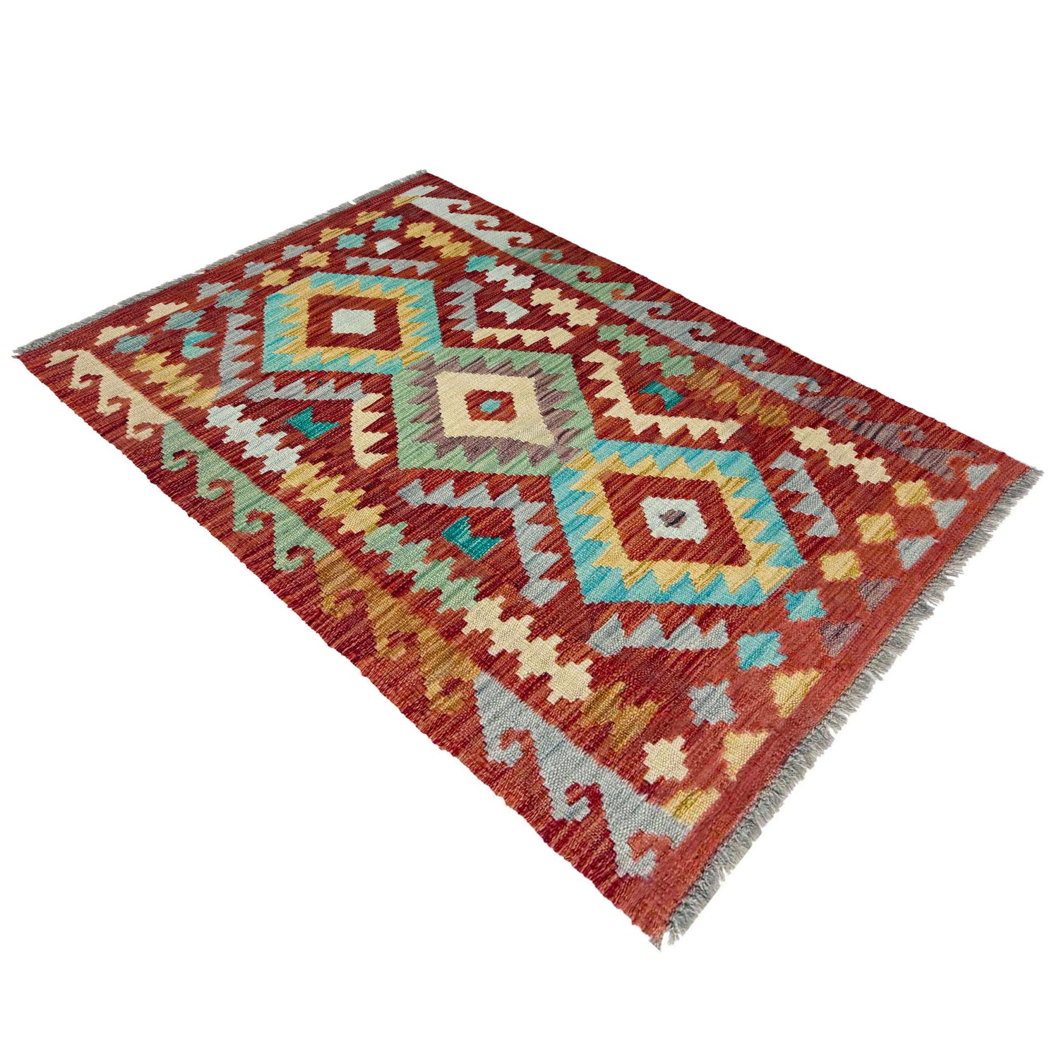 Hand Knotted Flatweave Kilim 2' 5" x 4' 0" ft / 74 x 123 cm - No. R38017
