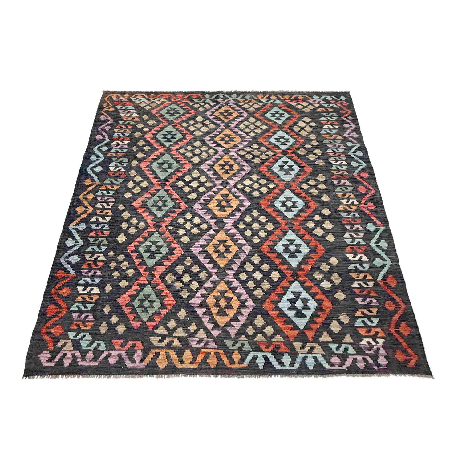 Handmade Vegetable Kelim 5' 9" x 7' 8" ft / 175 x 234 cm - No. R38049