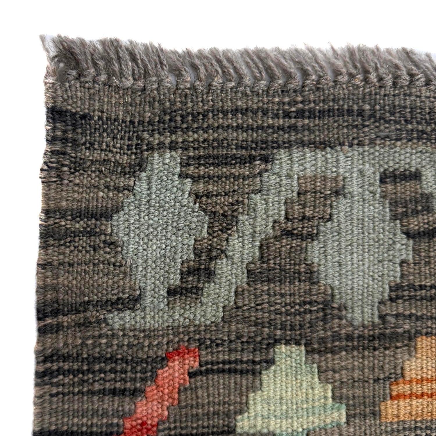 Hand Woven Wool Kelim 5' 1" x 6' 7" ft / 154 x 200 cm - No. R38052