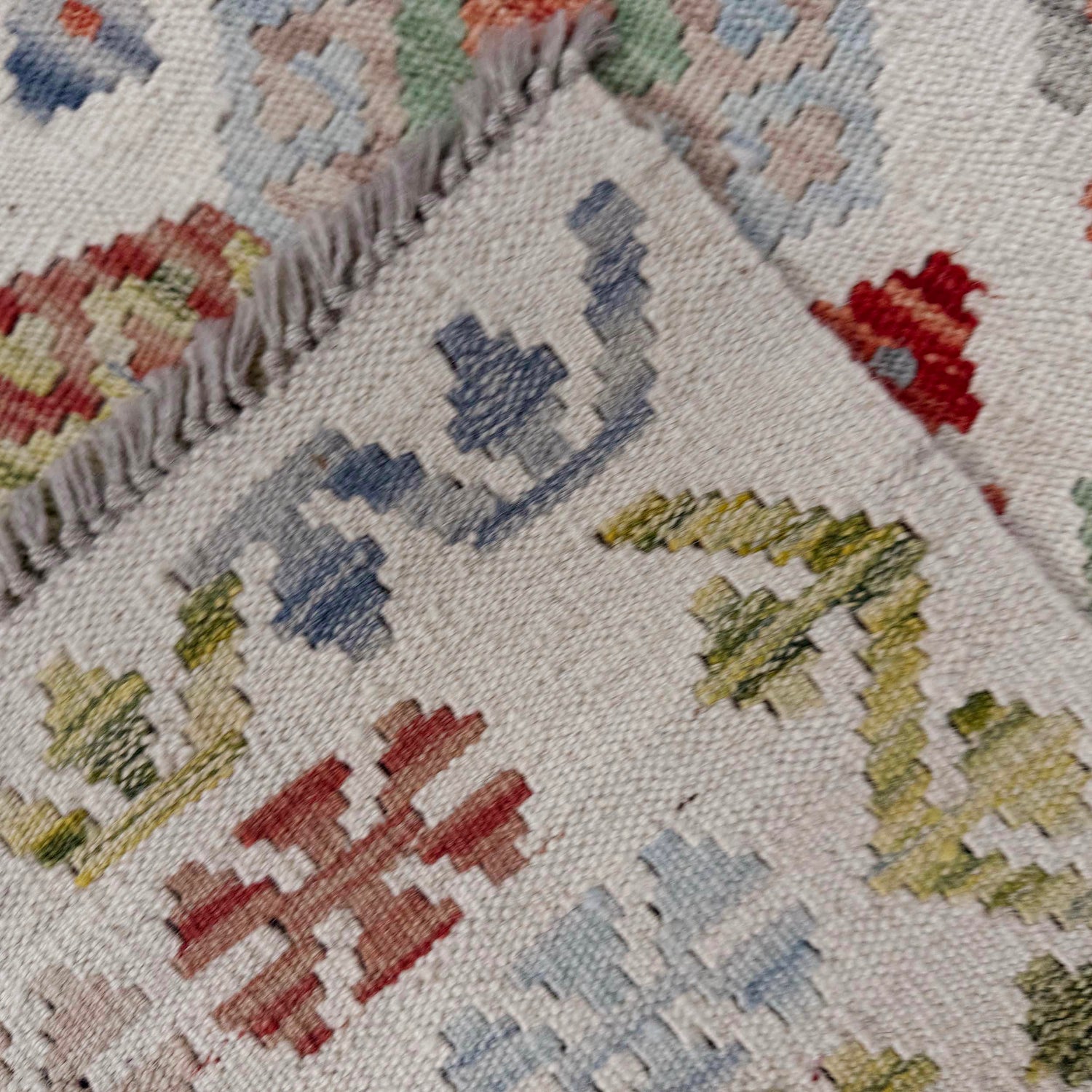 Handmade Turkish Design Wool Kilim 5' 0" x 7' 3" ft / 152 x 220 cm - No. R38061