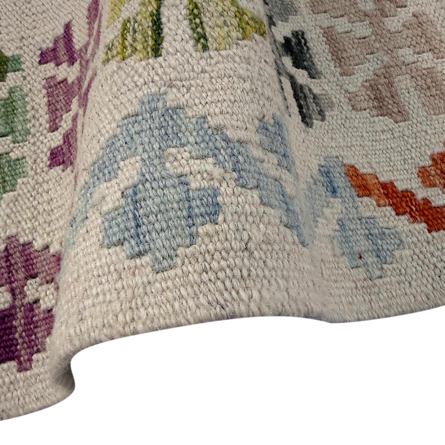 Handmade Turkish Design Wool Kilim 5' 0" x 7' 3" ft / 152 x 220 cm - No. R38061