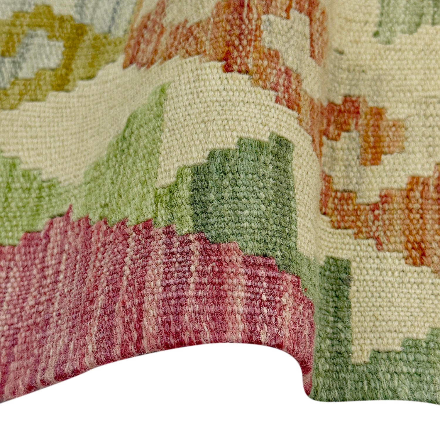 Hand Woven Wool Kelim 4' 11" x 6' 6" ft / 149 x 197 cm - No. R38294