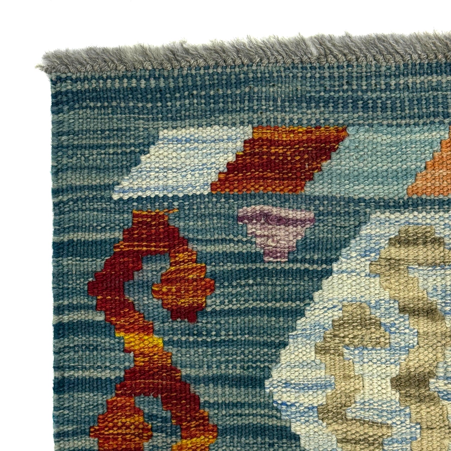 Hand Woven Wool Kelim 2' 8" x 4' 1" ft / 81 x 124 cm - No. R38297
