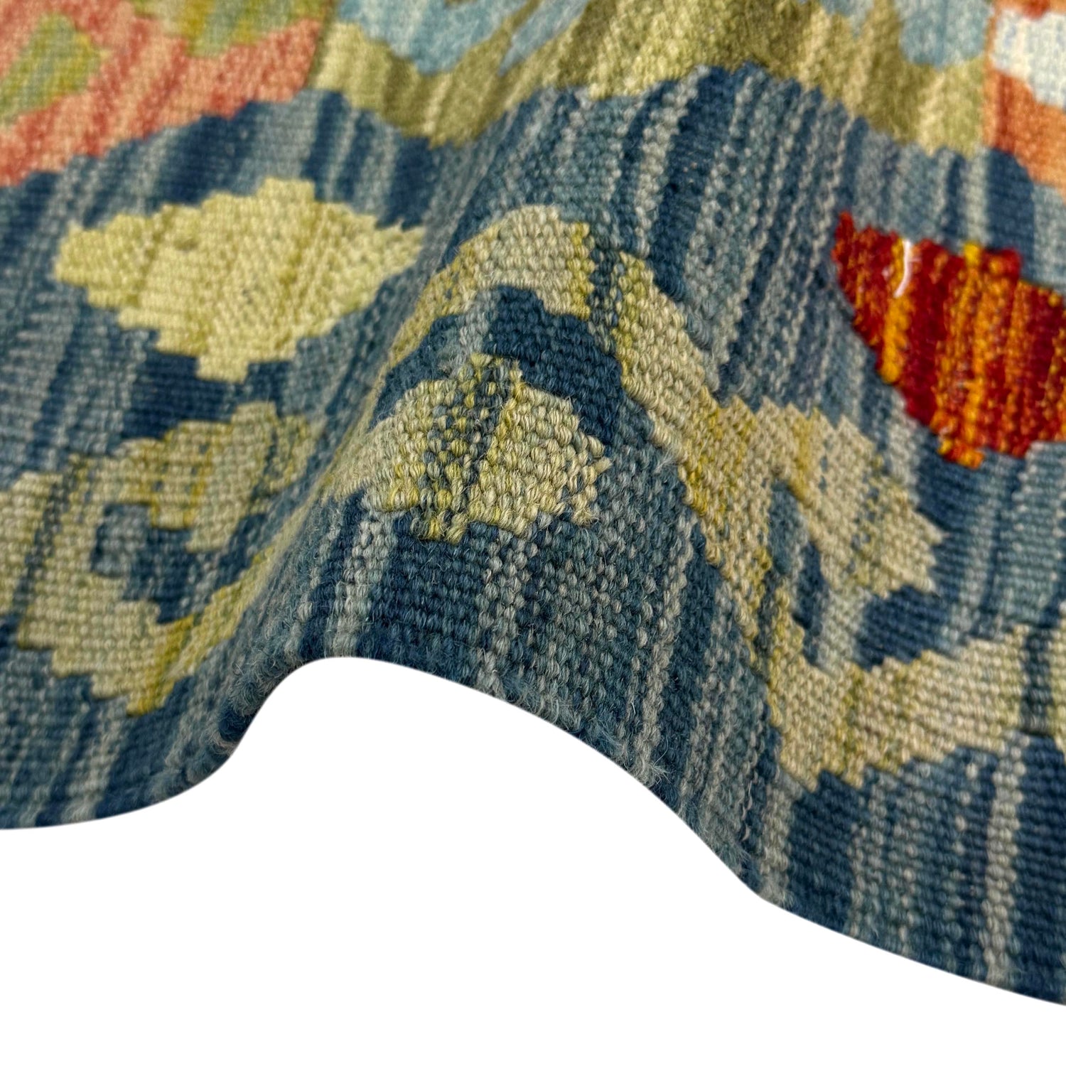 Hand Woven Wool Kelim 2' 8" x 4' 1" ft / 81 x 124 cm - No. R38297
