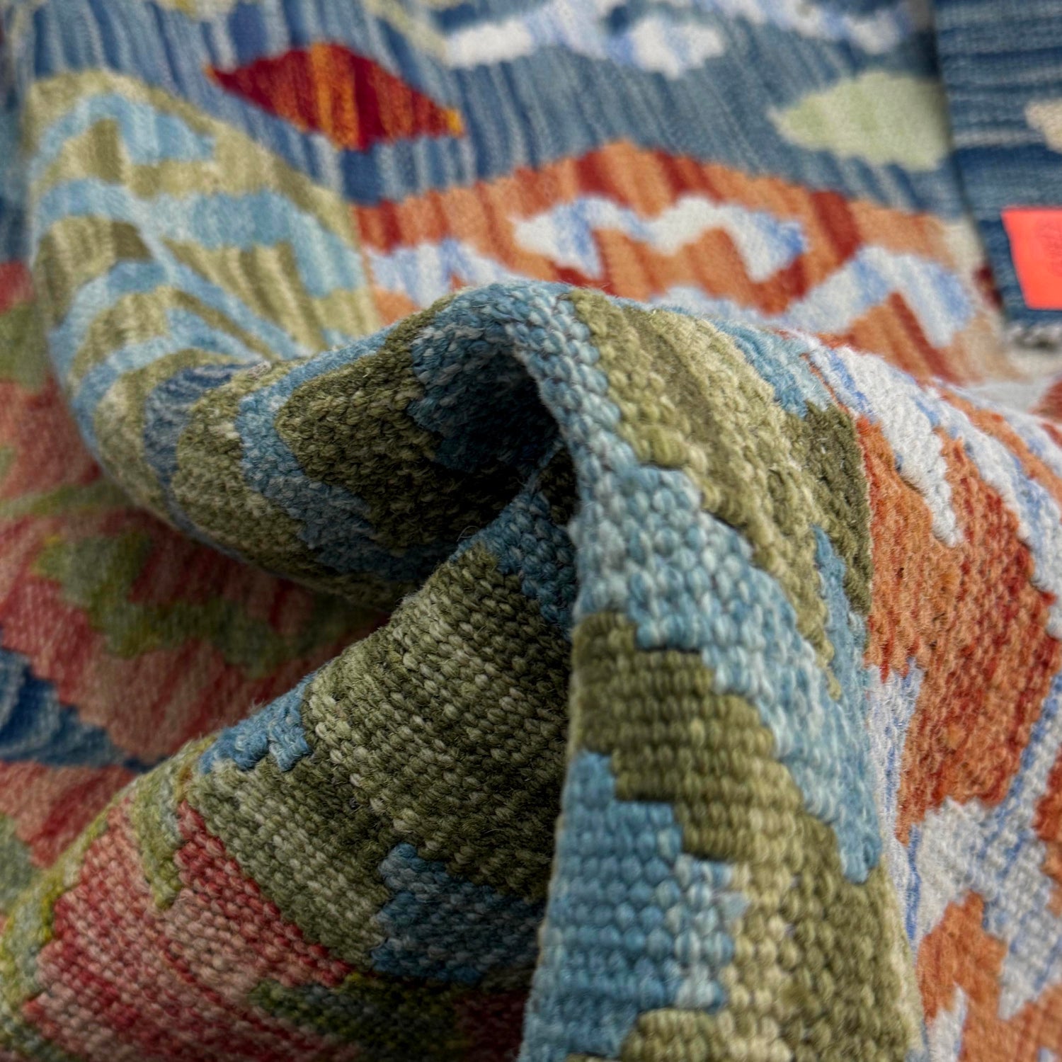 Hand Woven Wool Kelim 2' 8" x 4' 1" ft / 81 x 124 cm - No. R38297