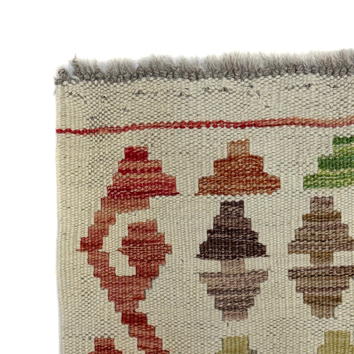 Multi Color ful Flat-Weave Wool Kilim 2' 8" x 4' 1" ft / 82 x 125 cm - No. R38298