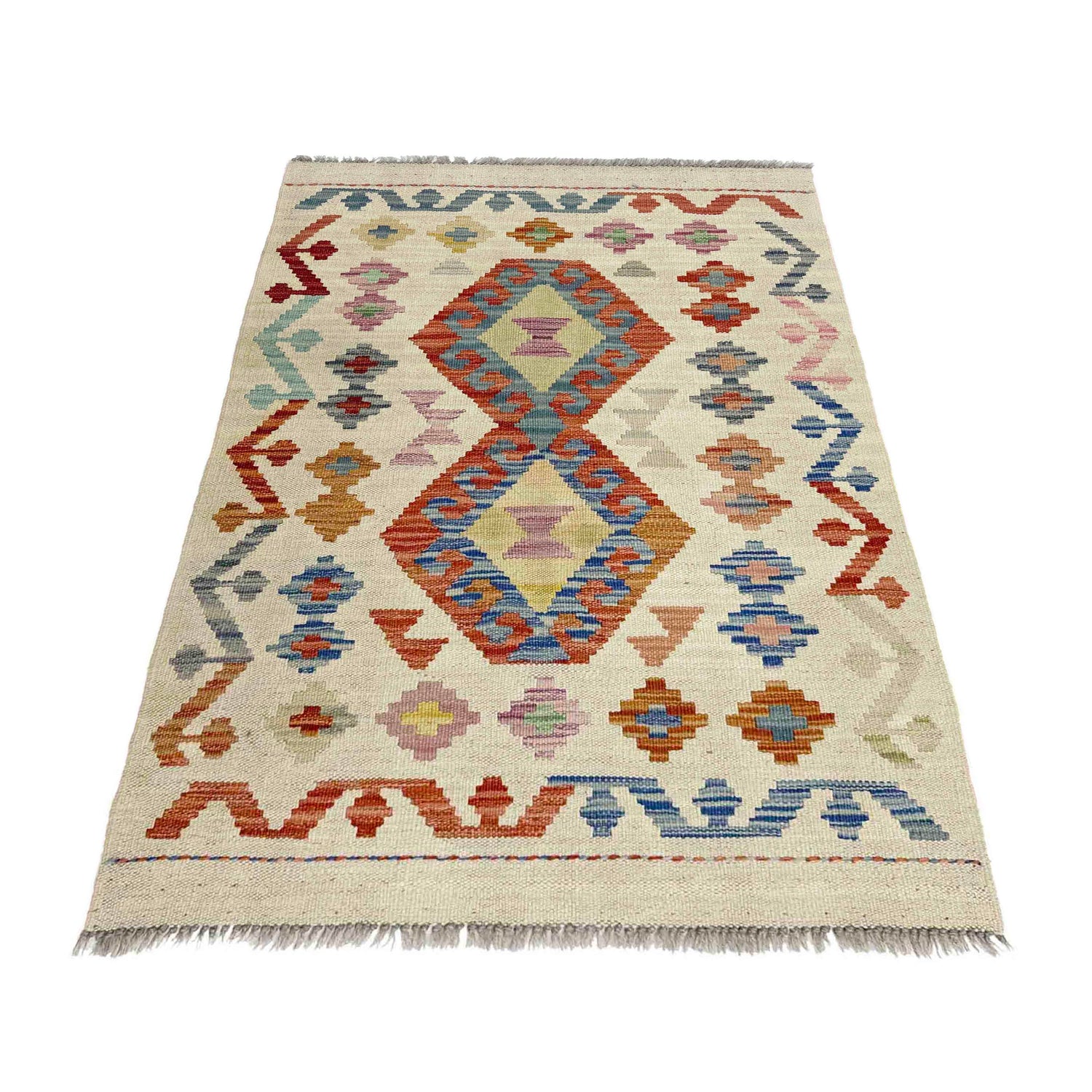 Handmade Vegetable Kilim 2' 7" x 4' 0" ft / 78 x 121 cm - No. R38299