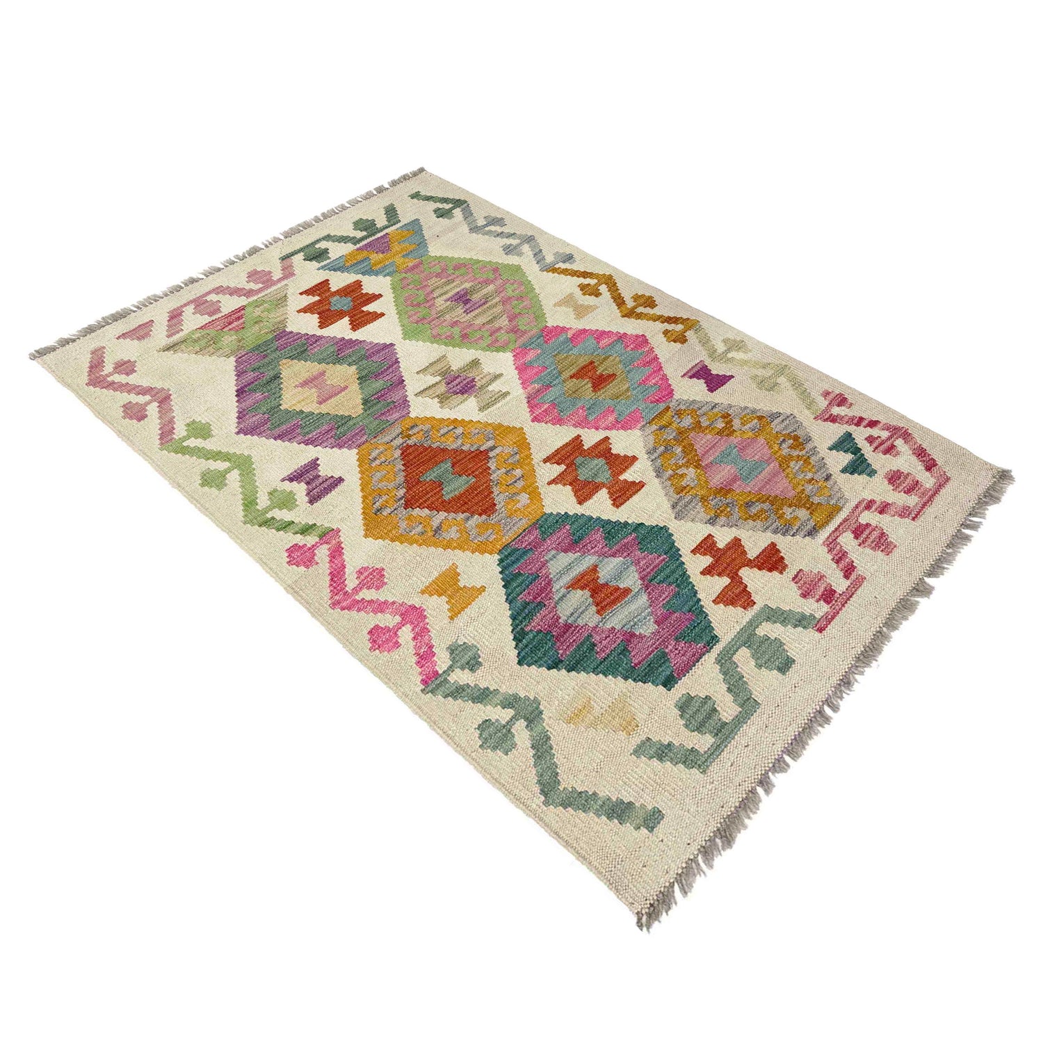 Handmade Vegetable Kelim 2' 7" x 3' 11" ft / 80 x 119 cm - No. R38300