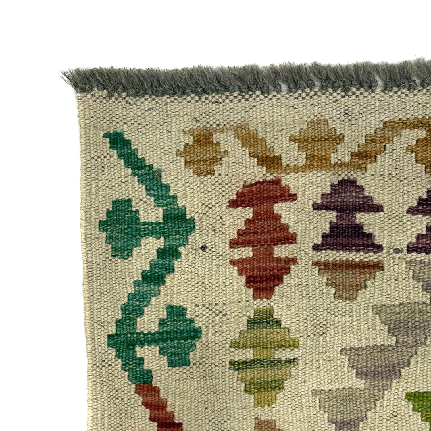 Hand Knotted Afghan Style Kilim 2' 5" x 4' 1" ft / 73 x 124 cm - No. R38302