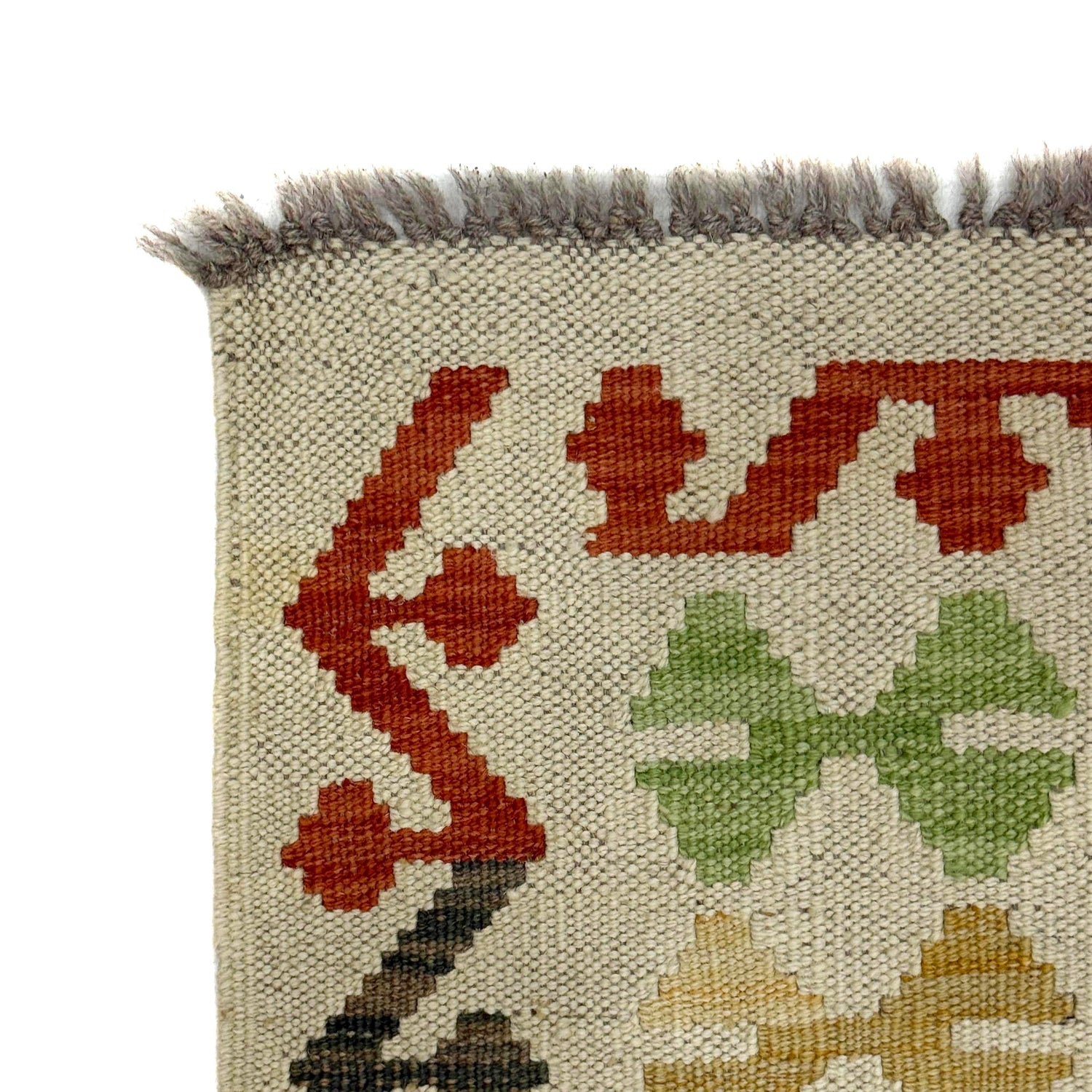 Hand Woven Wool Kelim 2' 9" x 3' 10" ft / 84 x 116 cm - No. R38303