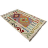 Handmade Turkish Design Wool Kilim 2' 6" x 4' 0" ft / 75 x 123 cm - No. R38307