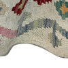 Multi Color ful Flat-Weave Wool Kilim 2' 10" x 4' 2" ft / 86 x 127 cm - No. R38312
