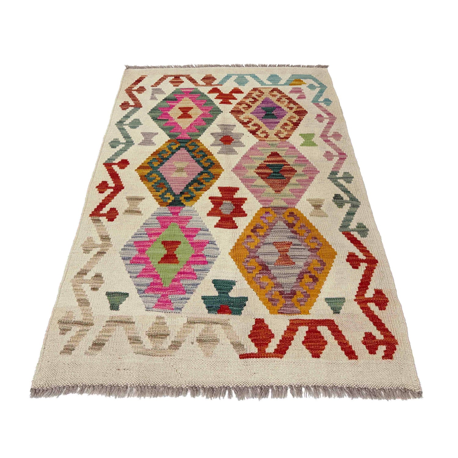 Hand Knotted Flatweave Kilim 2' 7" x 3' 11" ft / 79 x 120 cm - No. R38327