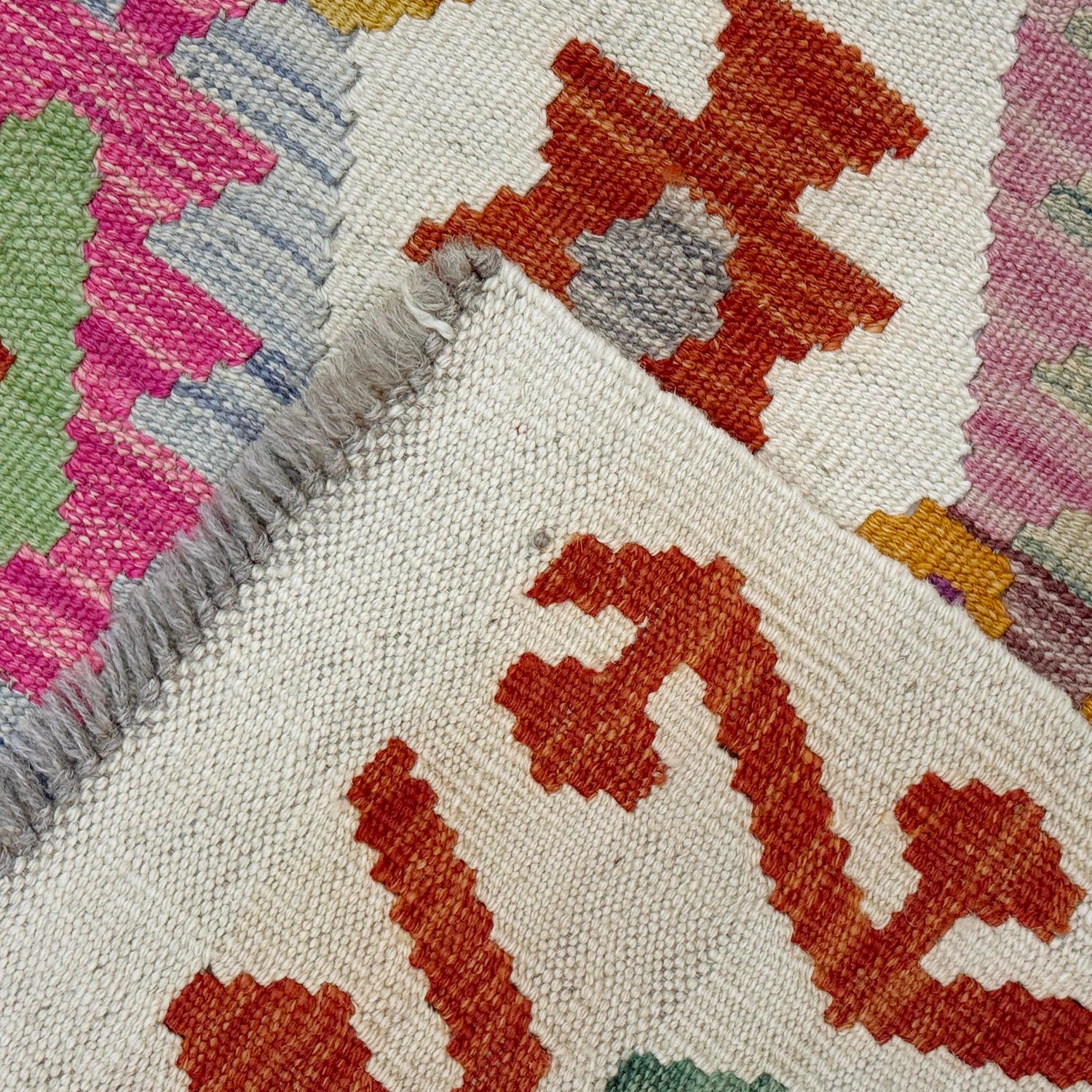 Hand Knotted Flatweave Kilim 2' 7" x 3' 11" ft / 79 x 120 cm - No. R38327