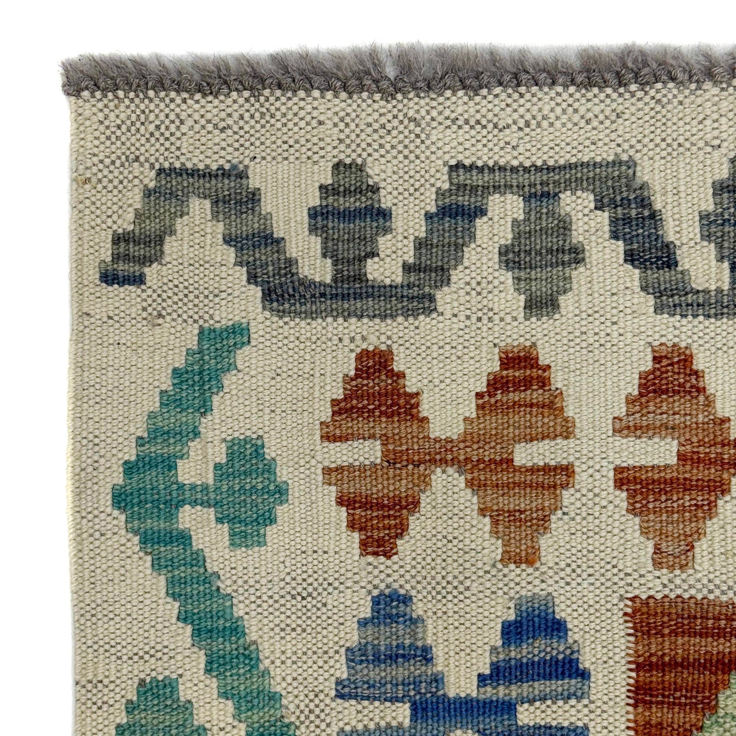Handmade Afghan Vegetable Kilim 2' 6" x 4' 0" ft / 77 x 123 cm - No. R38328