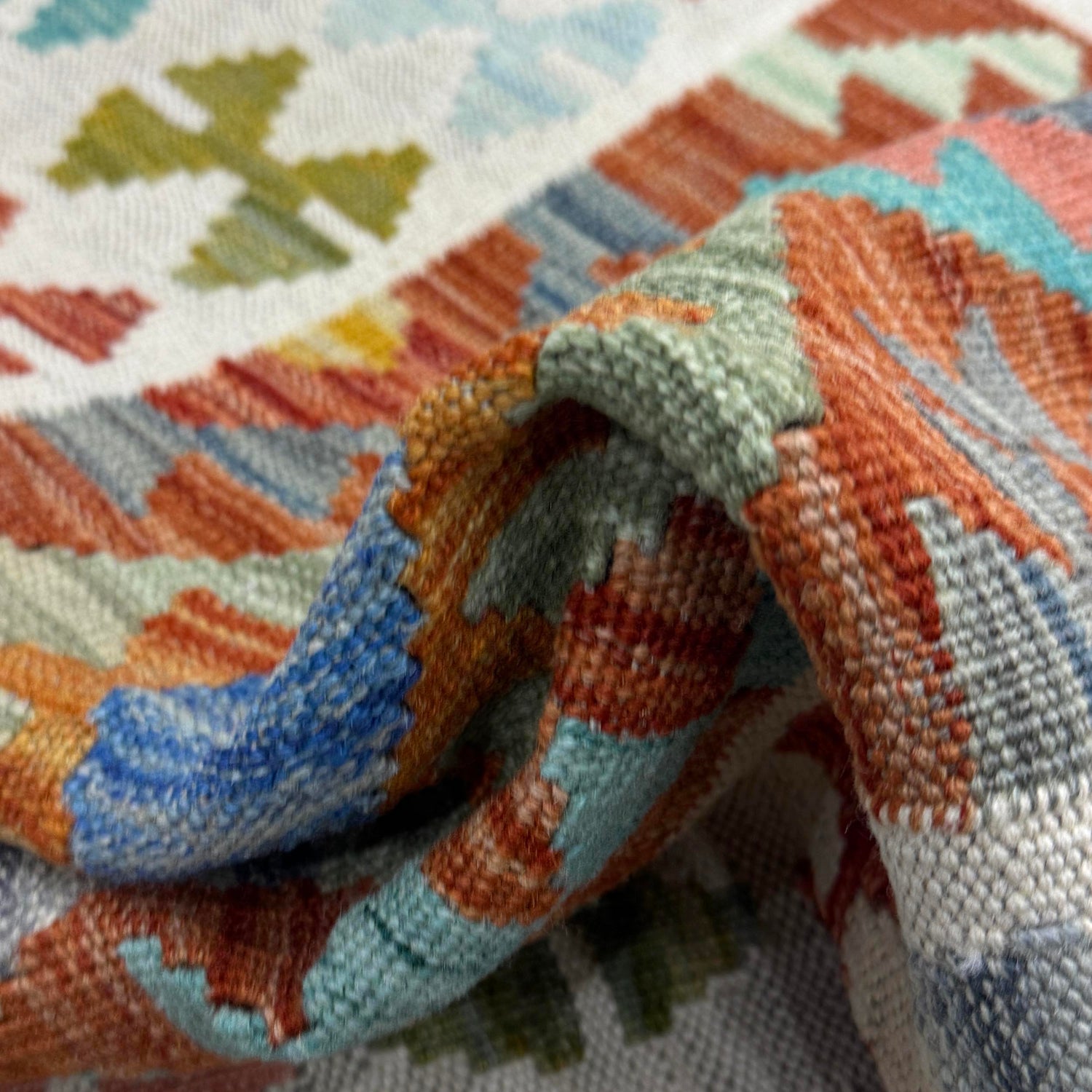 Handmade Afghan Vegetable Kilim 2' 6" x 4' 0" ft / 77 x 123 cm - No. R38328