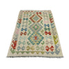 Colorful Flat-Weave Wool Kilim 2' 9" x 4' 2" ft / 83 x 128 cm - No. R38331