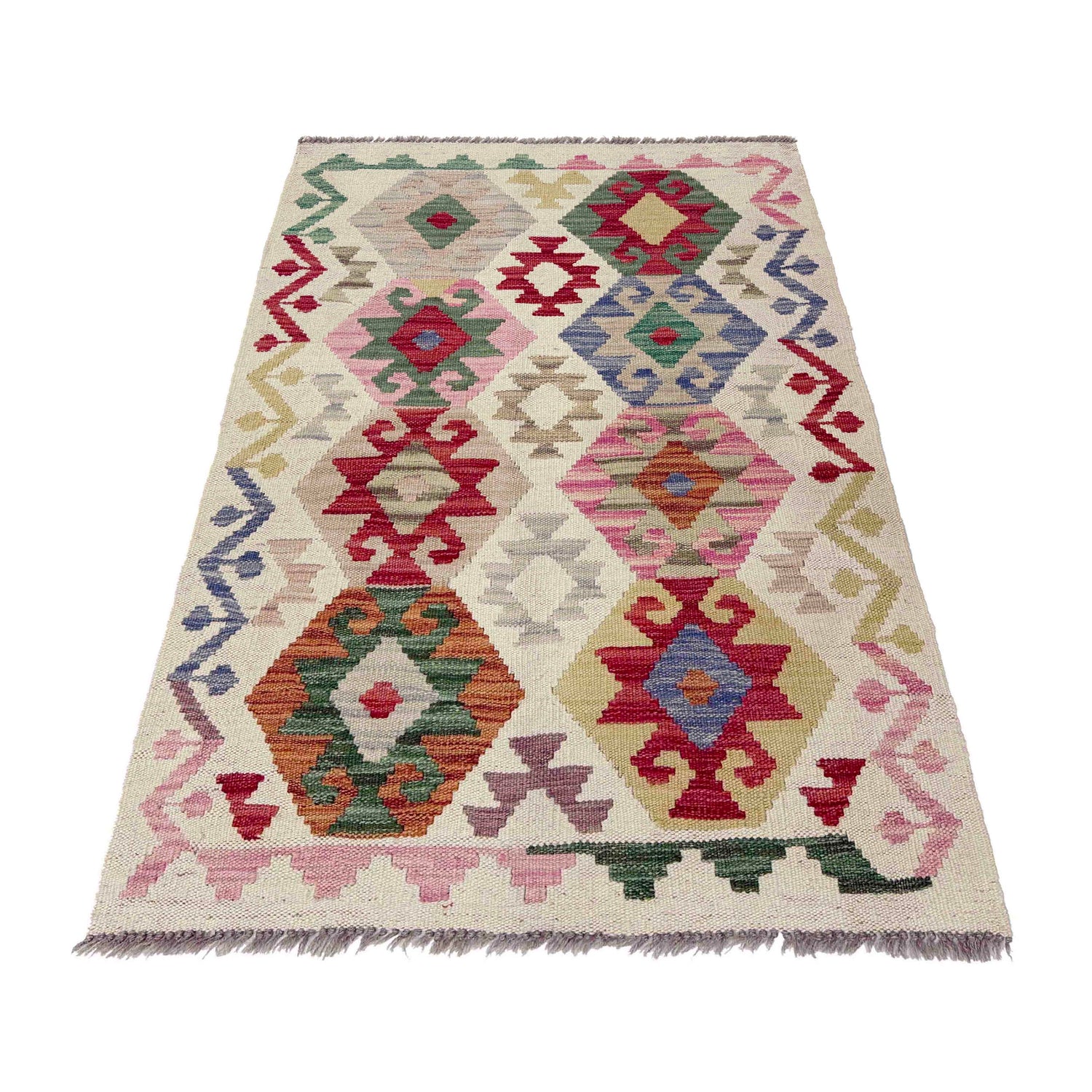 Handmade Vegetable Kilim 2' 7" x 4' 2" ft / 78 x 126 cm - No. R38335