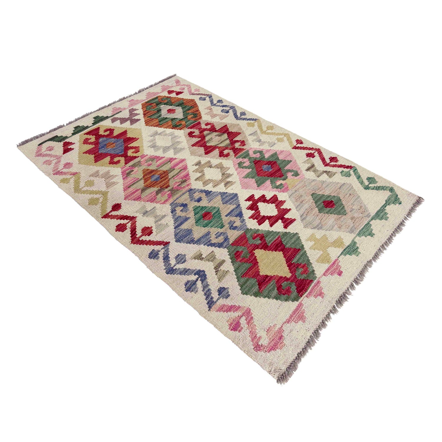Handmade Vegetable Kilim 2' 7" x 4' 2" ft / 78 x 126 cm - No. R38335