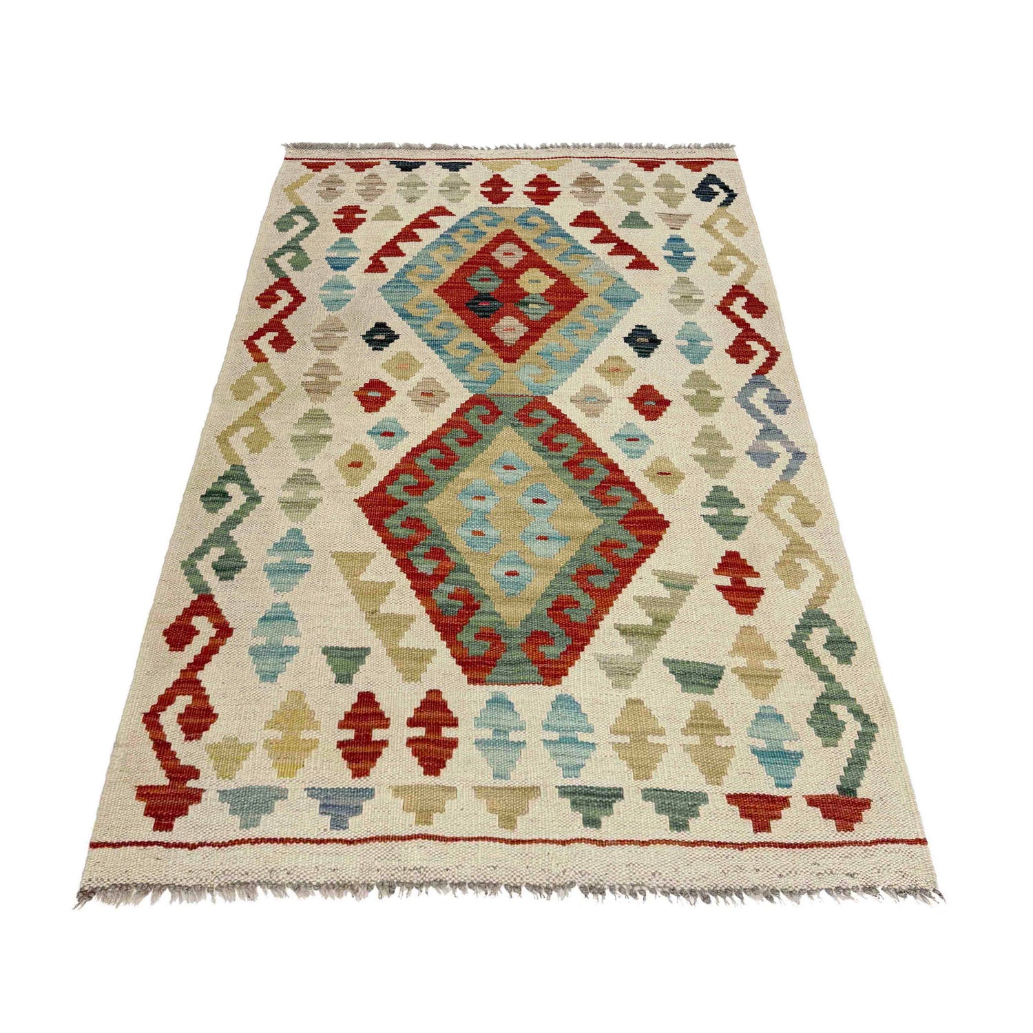 Handmade Vegetable Kelim 2' 6" x 4' 3" ft / 77 x 129 cm - No. R38336