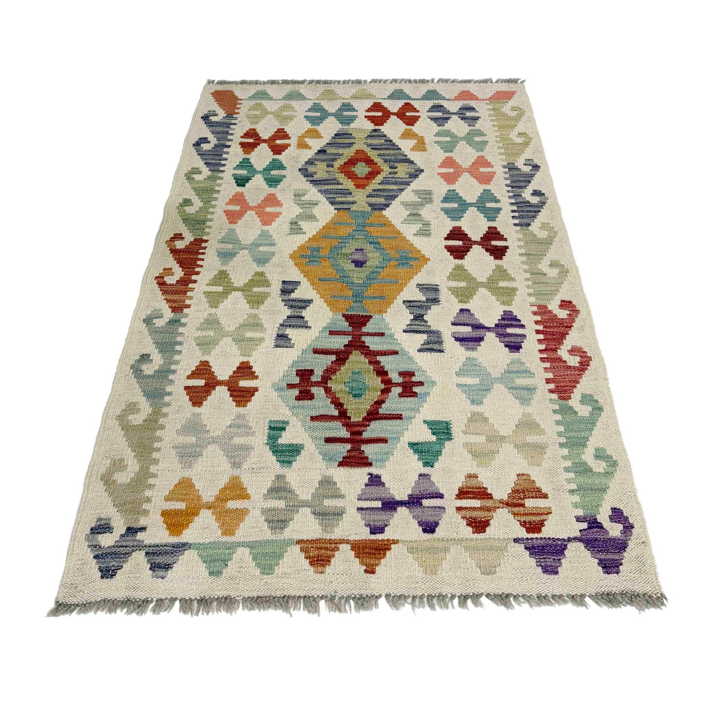 Handmade Vegetable Kilim 2' 6" x 4' 0" ft / 77 x 123 cm - No. R38338