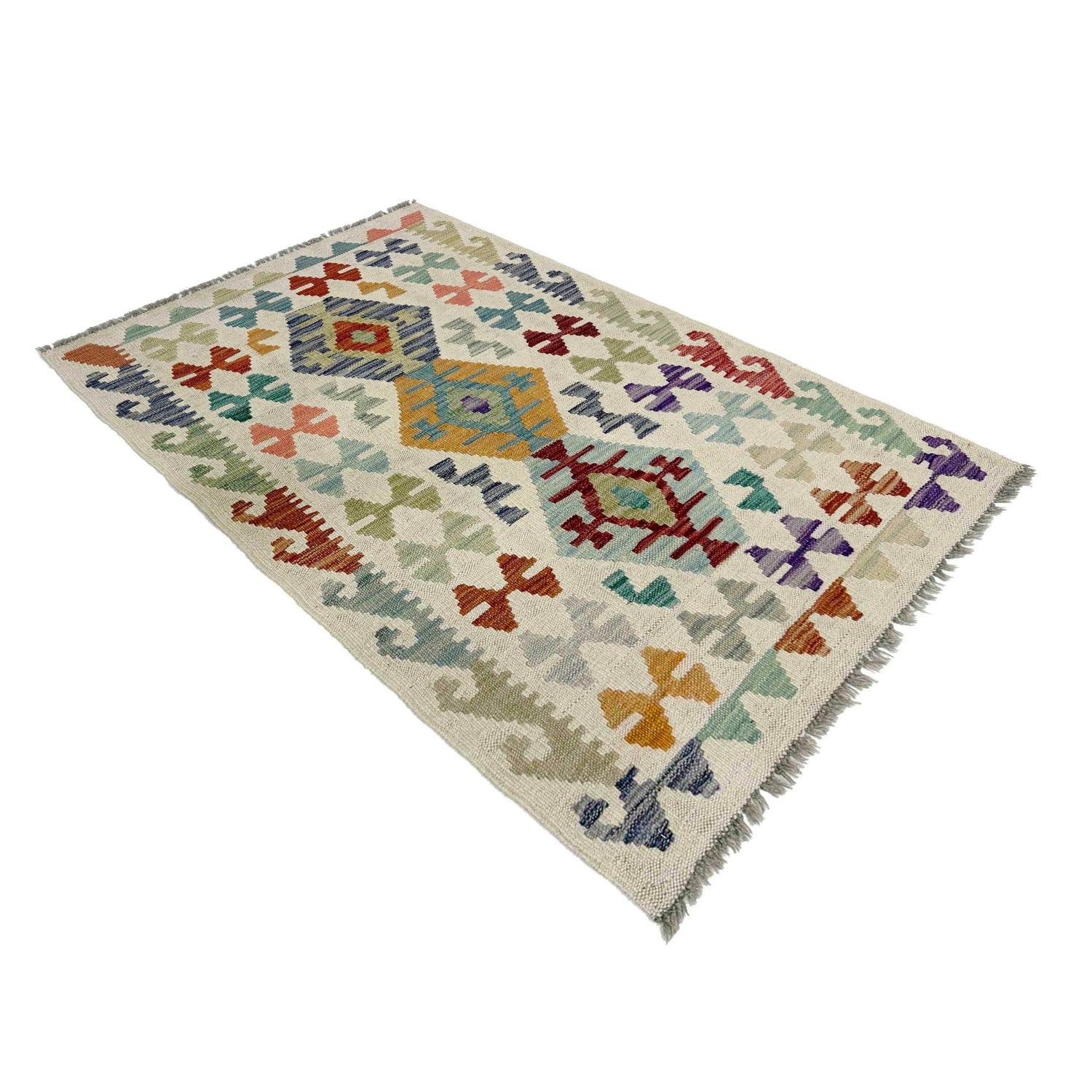Handmade Vegetable Kilim 2' 6" x 4' 0" ft / 77 x 123 cm - No. R38338