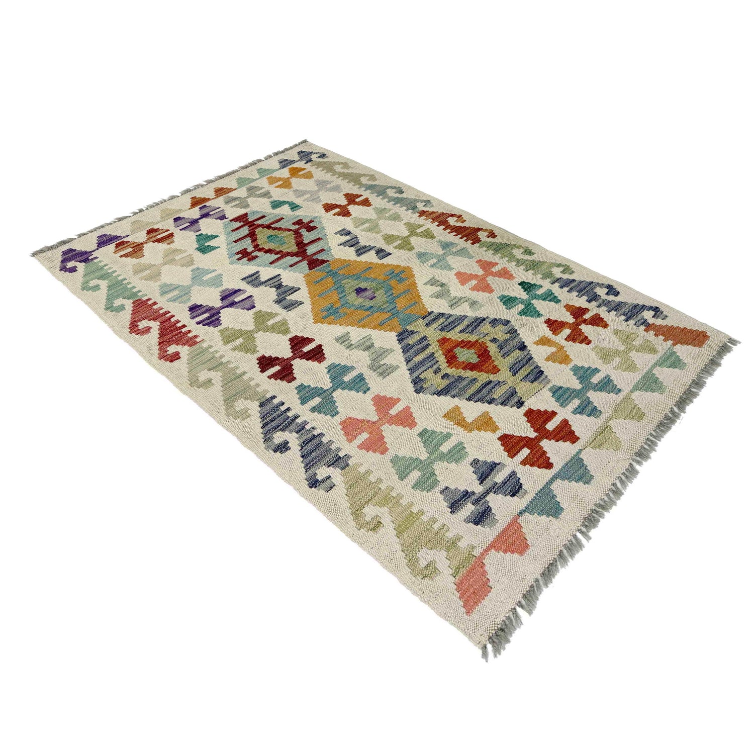 Handmade Vegetable Kilim 2' 6" x 4' 0" ft / 77 x 123 cm - No. R38338