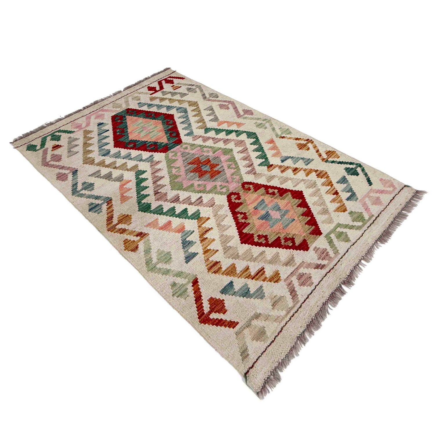 Handmade Vegetable Kelim 2' 7" x 4' 3" ft / 78 x 130 cm - No. R38339