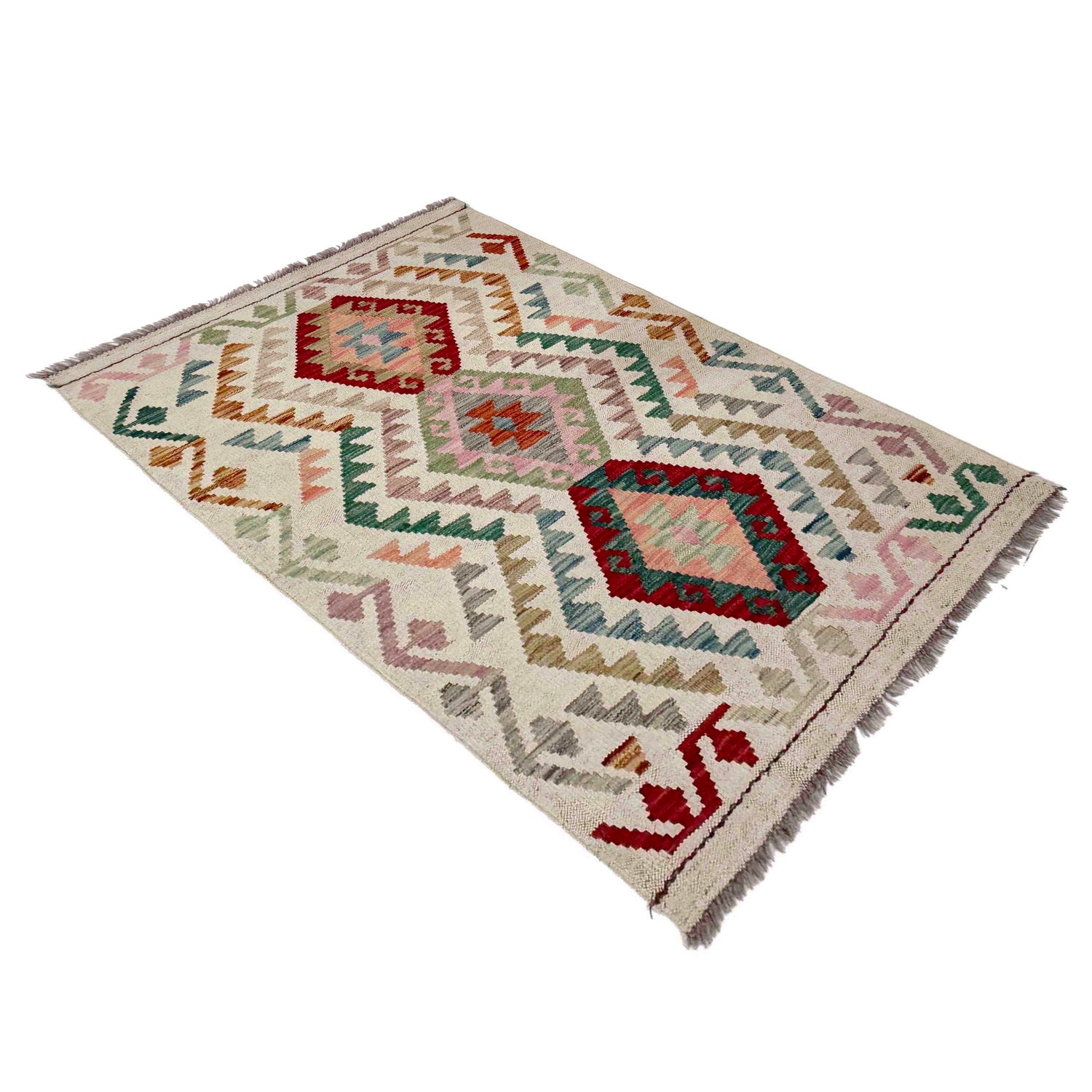 Handmade Vegetable Kelim 2' 7" x 4' 3" ft / 78 x 130 cm - No. R38339