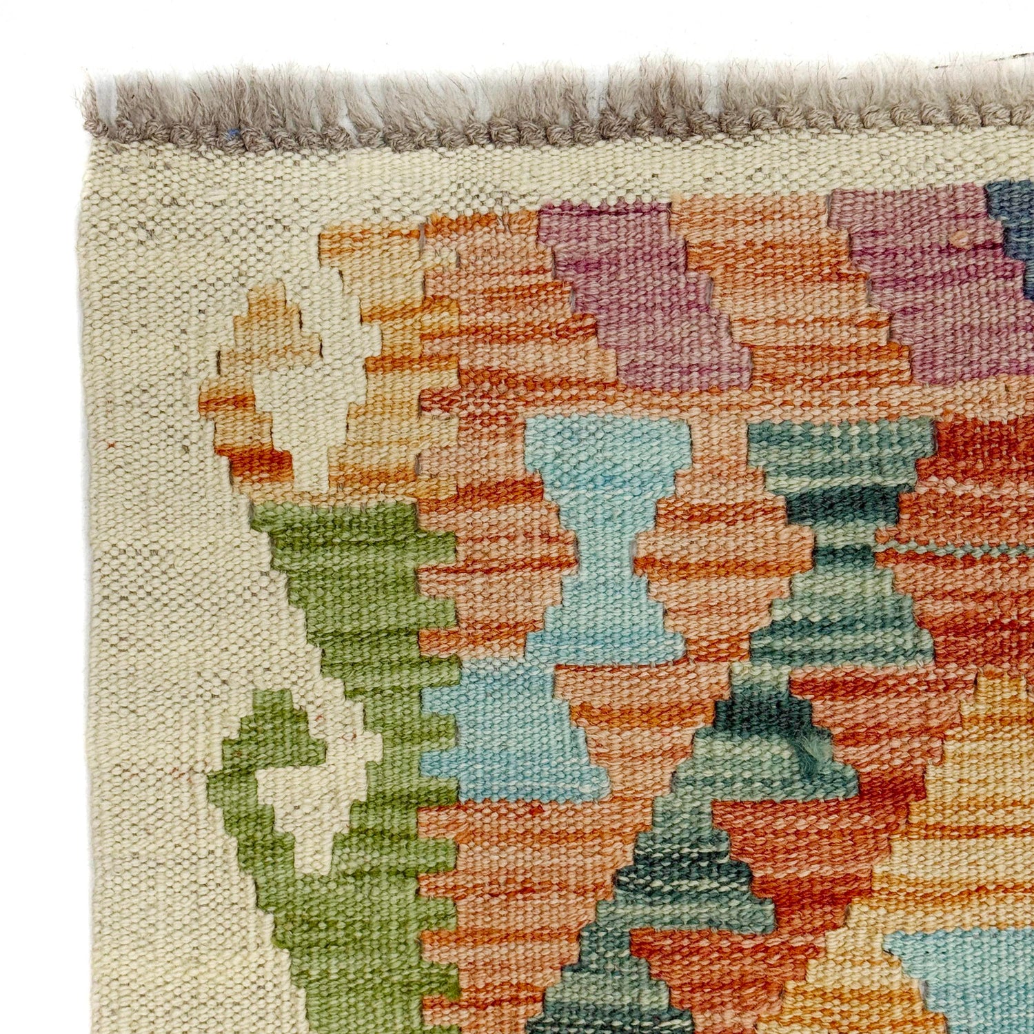 Hand Knotted Afghan Style Kilim 2' 8" x 4' 0" ft / 81 x 123 cm - No. R38341