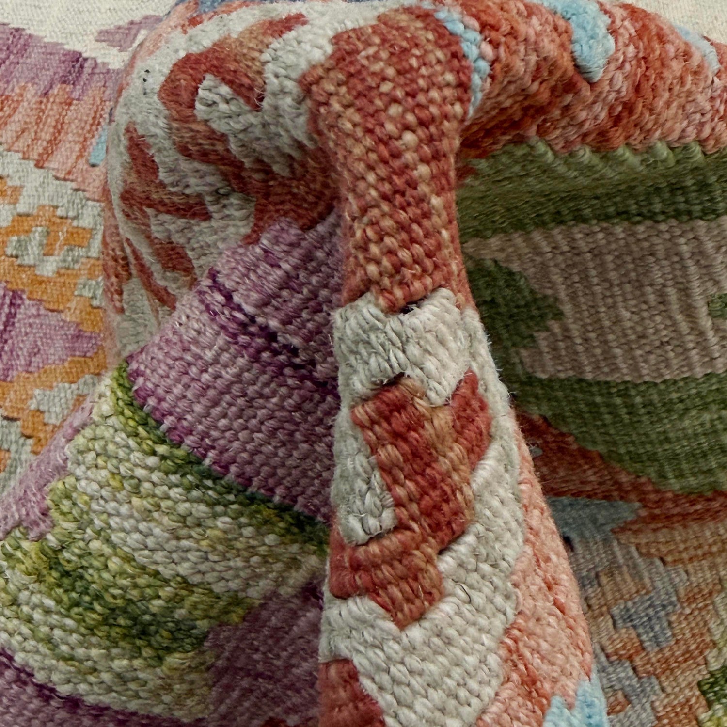 Hand Knotted Afghan Style Kilim 2' 8" x 4' 0" ft / 81 x 123 cm - No. R38341