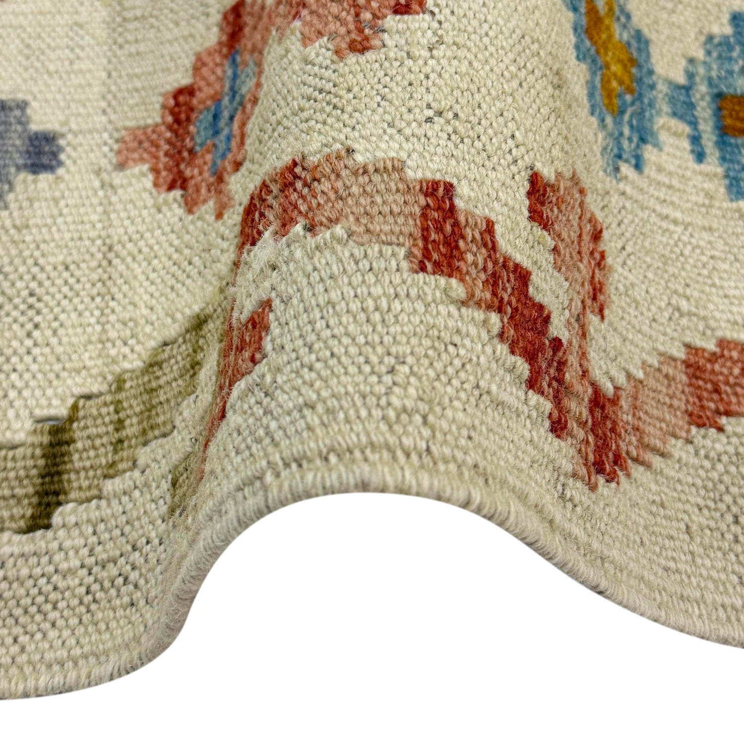 Hand Woven Wool Kelim 2' 10" x 4' 2" ft / 87 x 128 cm - No. R38343