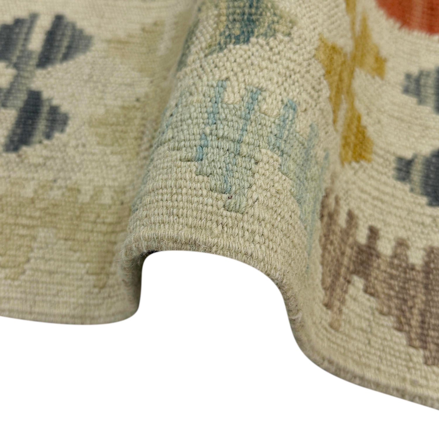 Handmade Turkish Design Wool Kilim 2' 8" x 4' 1" ft / 81 x 125 cm - No. R38346