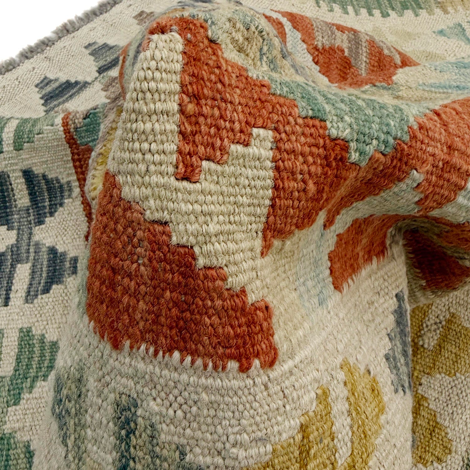 Handmade Turkish Design Wool Kilim 2' 8" x 4' 1" ft / 81 x 125 cm - No. R38346