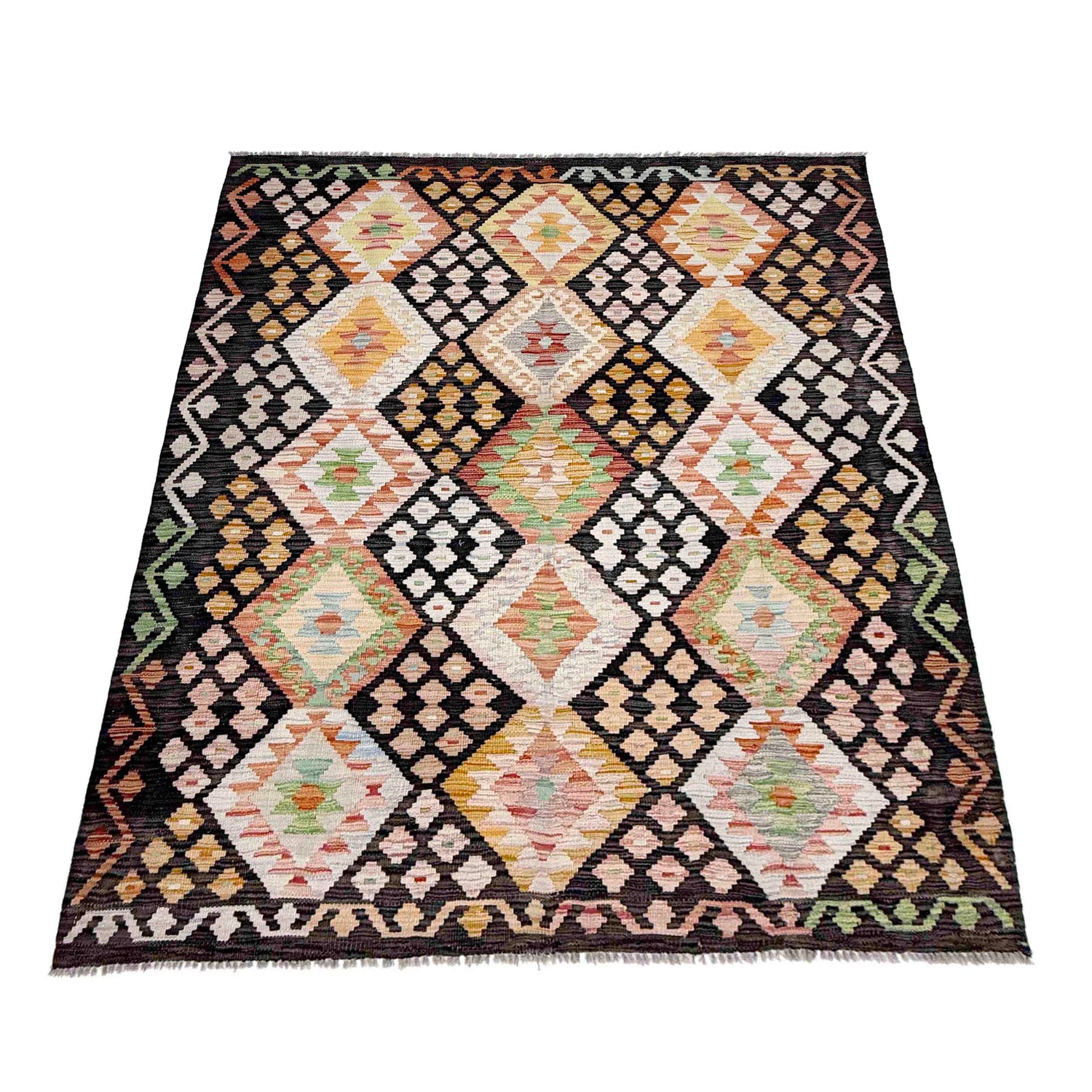 Medium Size Chobi Kilim 4' 9" x 6' 0" ft / 145 x 183 cm - No. R38349