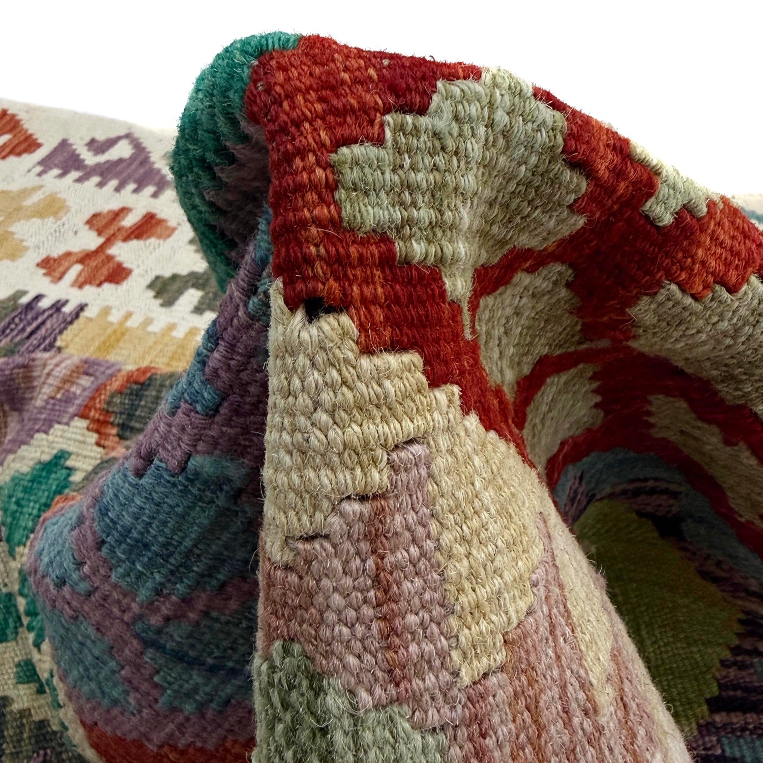 Hand Knotted Afghan Style Kilim 3' 1" x 5' 4" ft / 95 x 162 cm - No. R38352