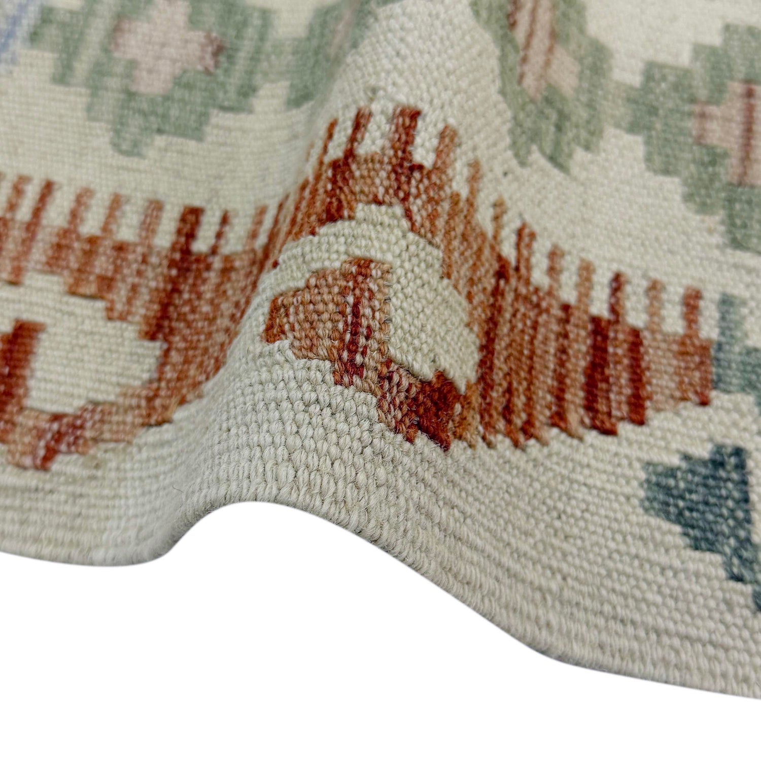 Handmade Afghan Vegetable Kilim 5' 0" x 6' 4" ft / 152 x 192 cm - No. R38365