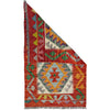 Multi Color ful Flat-Weave Wool Kilim 2' 0" x 3' 6" ft / 62 x 106 cm - No. R38374