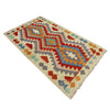Hand Woven Wool Kelim 2' 6" x 4' 2" ft / 77 x 127 cm - No. R38407