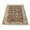 Multi Color ful Flat-Weave Wool Kilim 4' 10" x 6' 5" ft / 147 x 196 cm - No. R38451