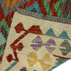 Multi Color ful Flat-Weave Wool Kilim 4' 10" x 6' 5" ft / 147 x 196 cm - No. R38451