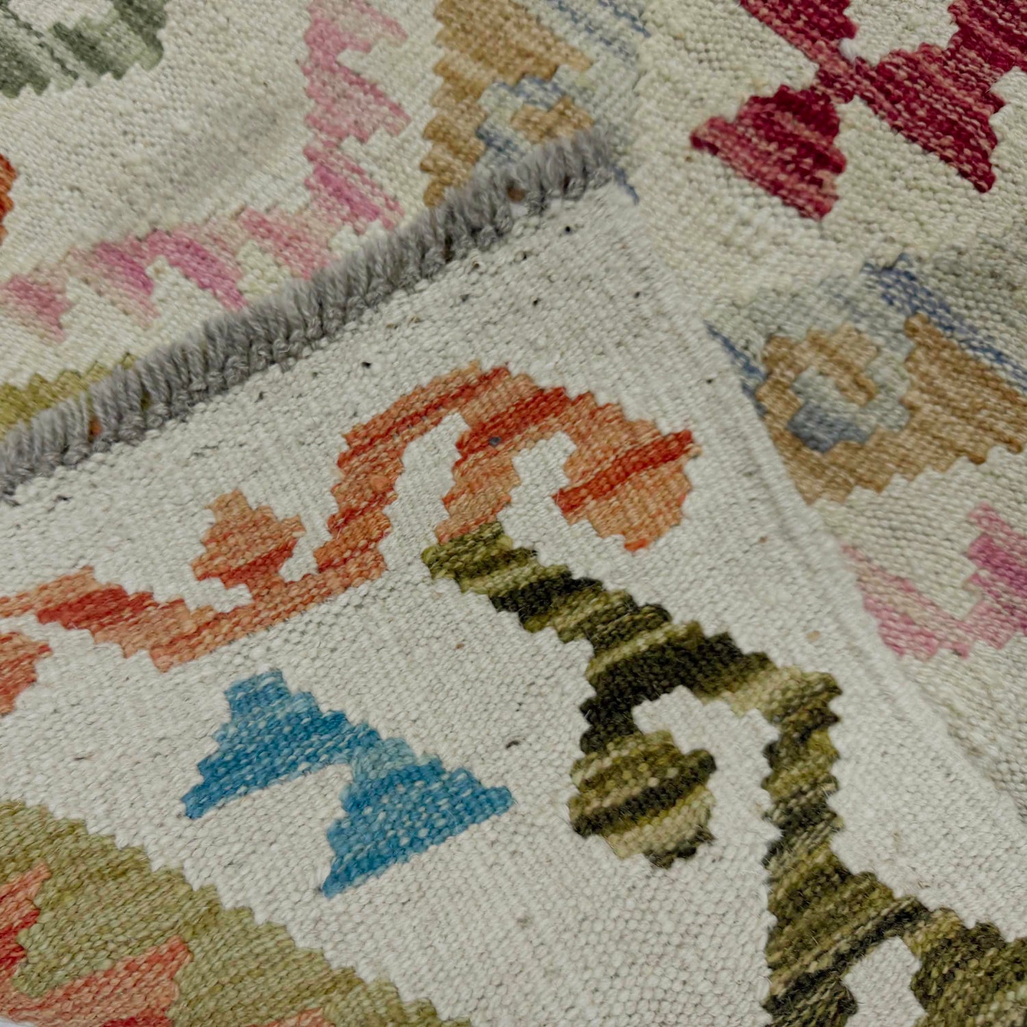 Hand Knotted Flatweave Kilim Runner 1' 10" x 6' 0" ft / 56 x 183 cm - No. R38608