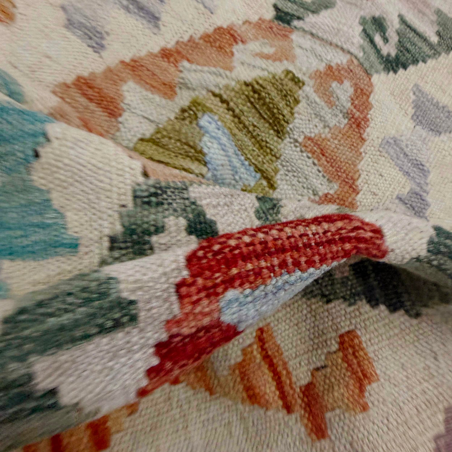 Handmade Afghan Vegetable Kilim Runner 1' 11" x 5' 7" ft / 59 x 169 cm - No. R38610