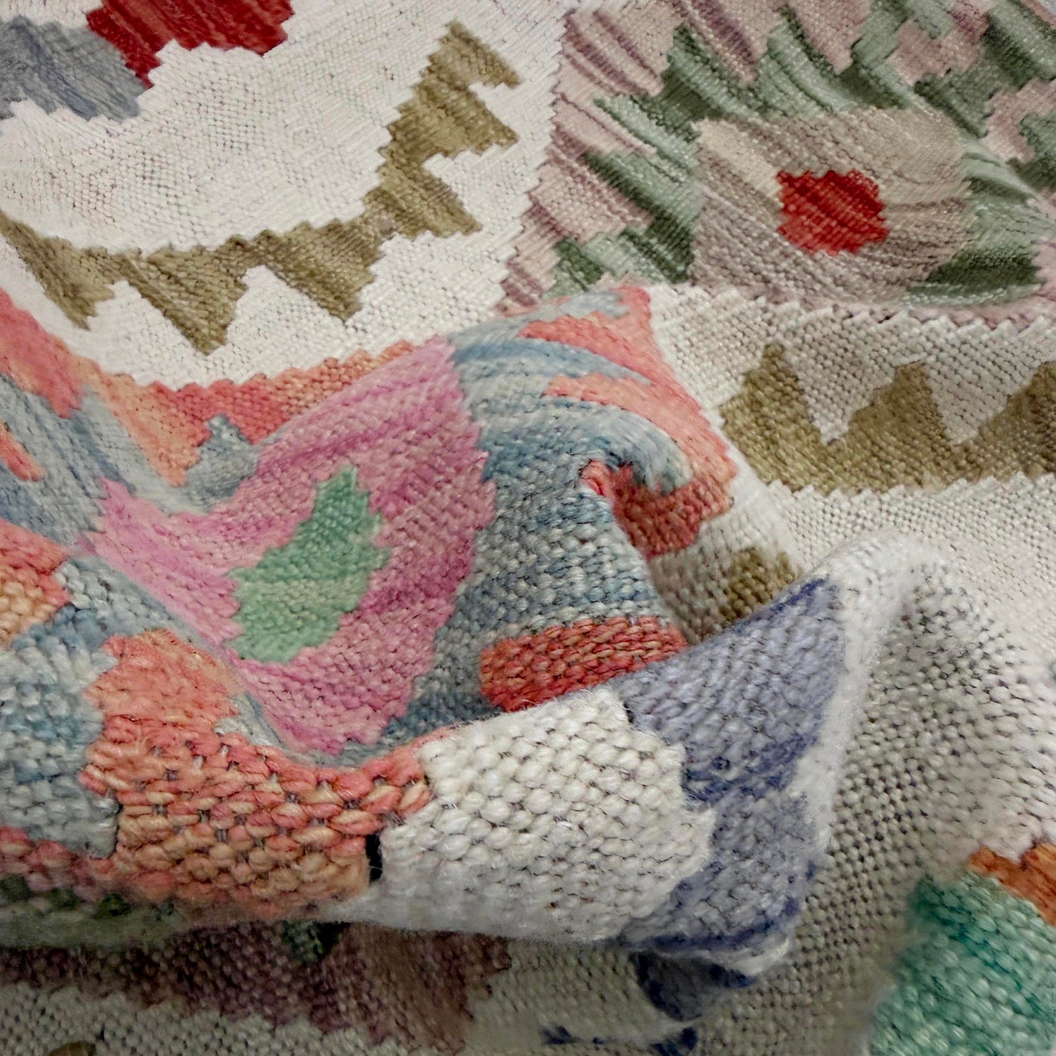 Hand Made Afghan Kilim Runner 2' 0" x 5' 8" ft / 60 x 172 cm - No. R38611